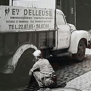 Ancien camion de l'entreprise Delleuse à Bruxelles