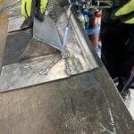 Exercice de soudure sur du plomb